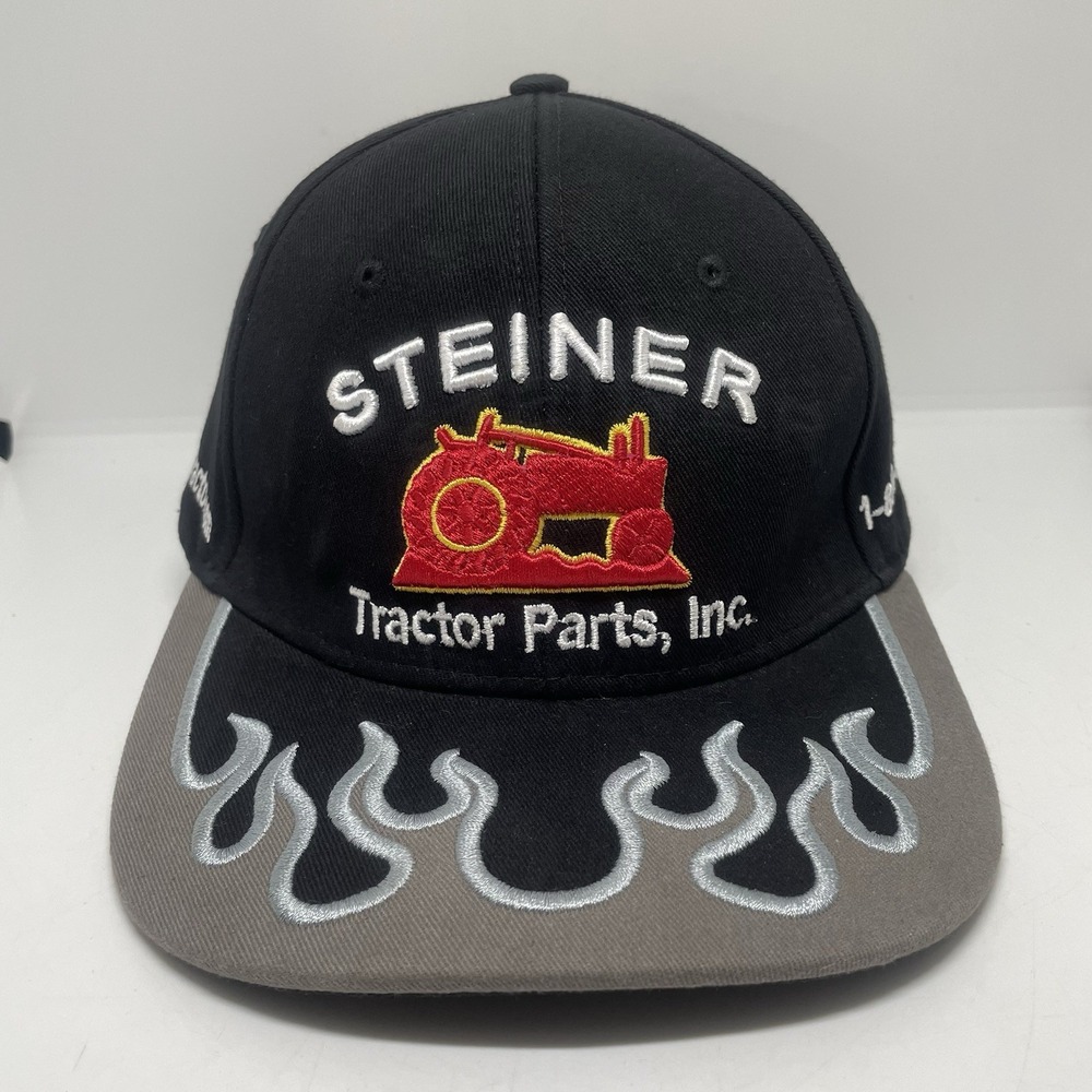 Steiner Tractor Parts Inc Men's Cap Work Hat Strapback Black&Gray
